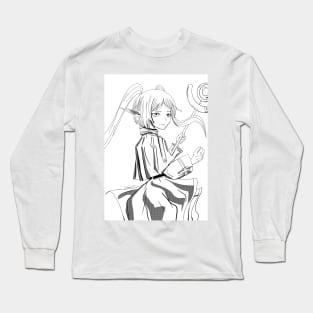 sousou no the immortal elf in magic caster mage ecopop art Long Sleeve T-Shirt